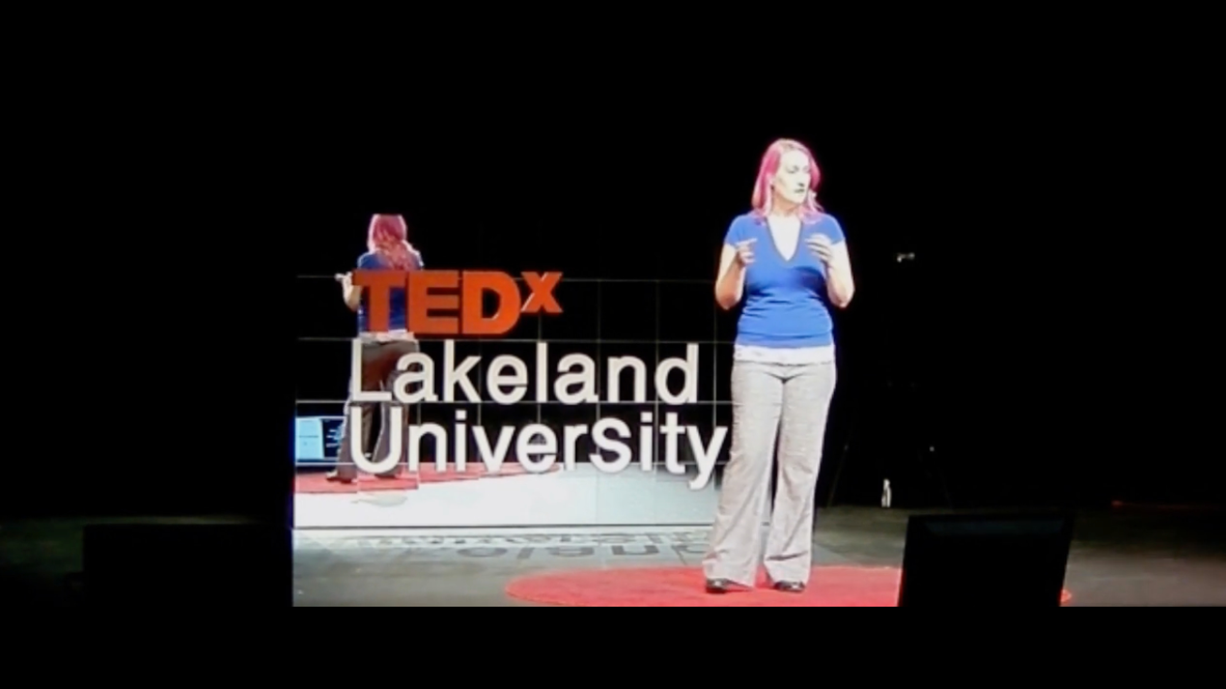 Monique Brickham presenting Design Thinking for Human Problems at TEDxLakelandUniversity
